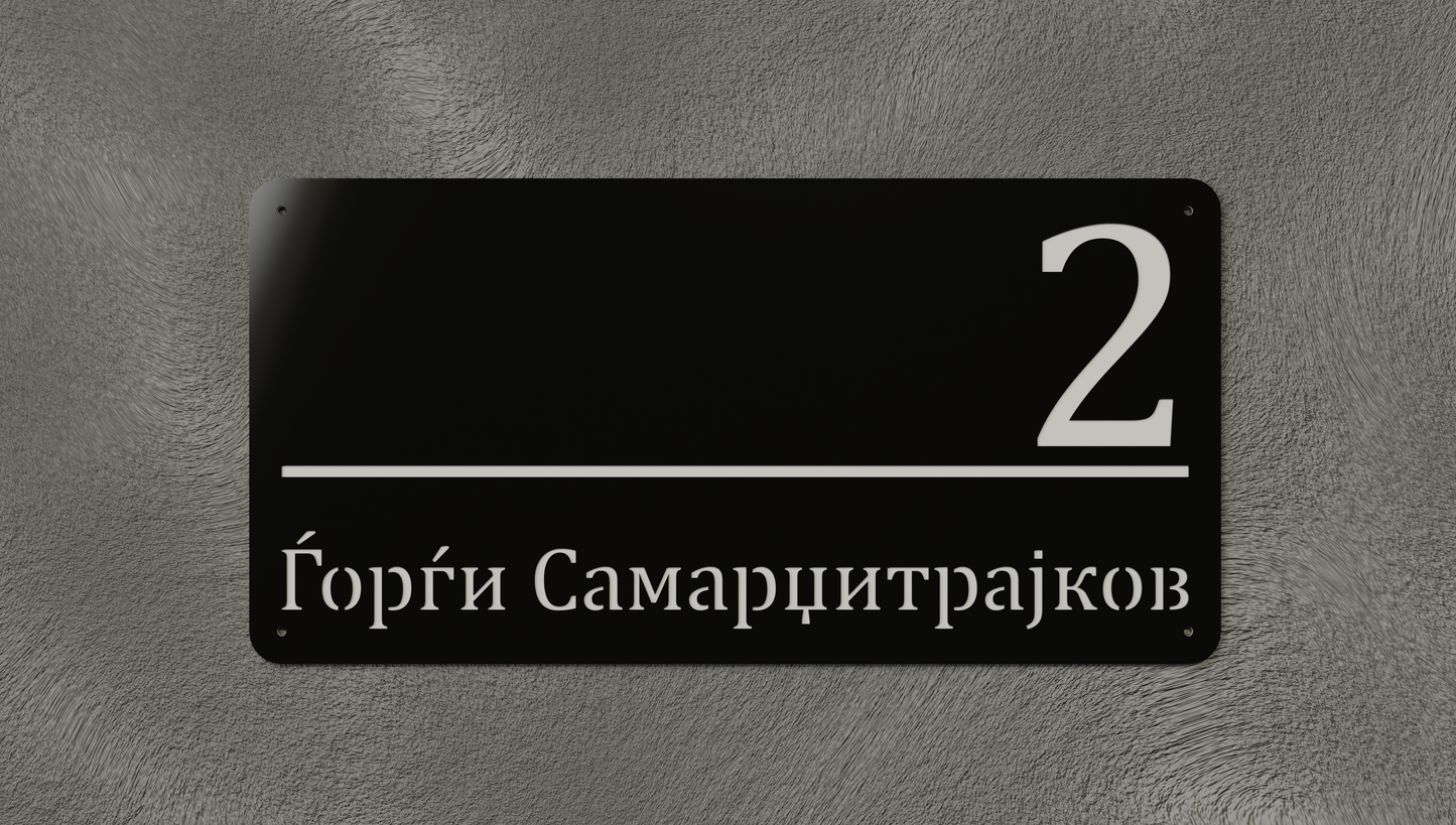 Куќен број модел001